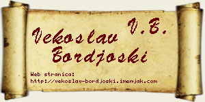 Vekoslav Borđoški vizit kartica
